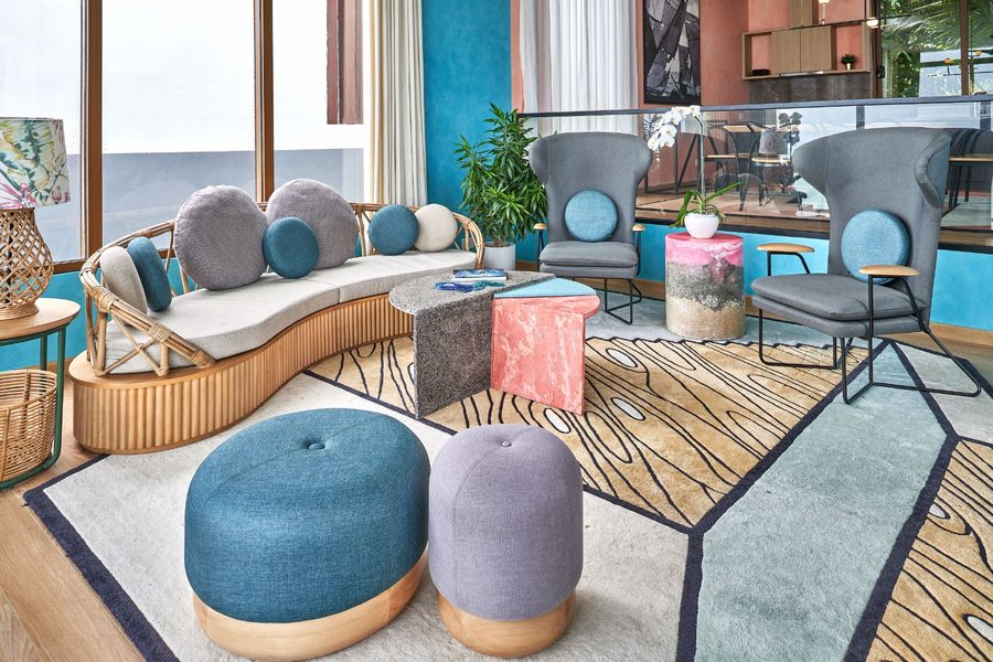 Khem Beach Resort — colourful lounge